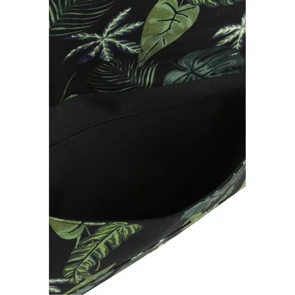 ESTY COLLECTIF BLACK FOREST LEAF PRINT CLUTCH BAG - Picture 4 of 5